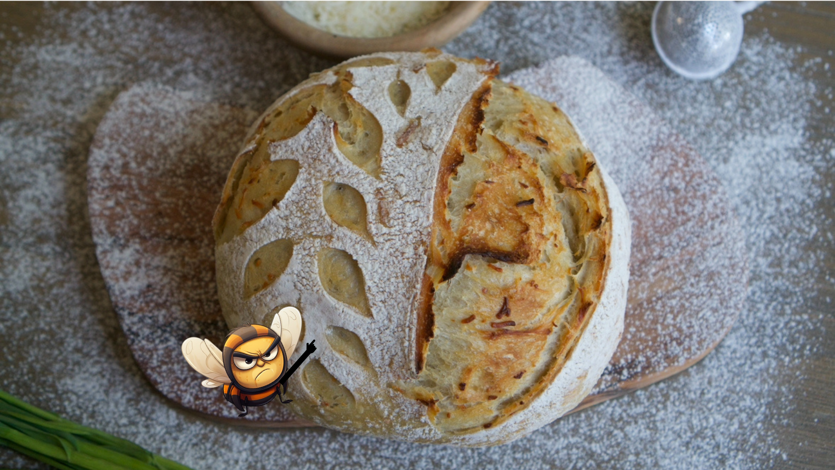 The "Stinky Bee" Fresh Asiago, Garlic & Herb Sourdough