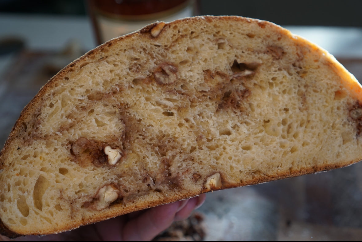 The "Southern Belle" Fresh Peach, Bourbon Pecan Sourdough Loaf