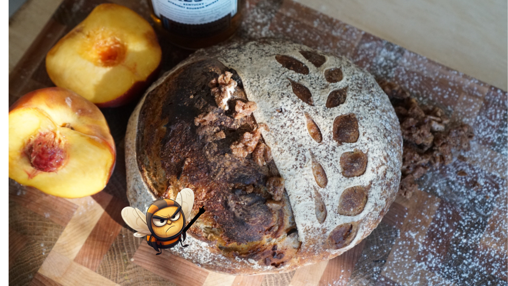 The "Southern Belle" Fresh Peach, Bourbon Pecan Sourdough Loaf