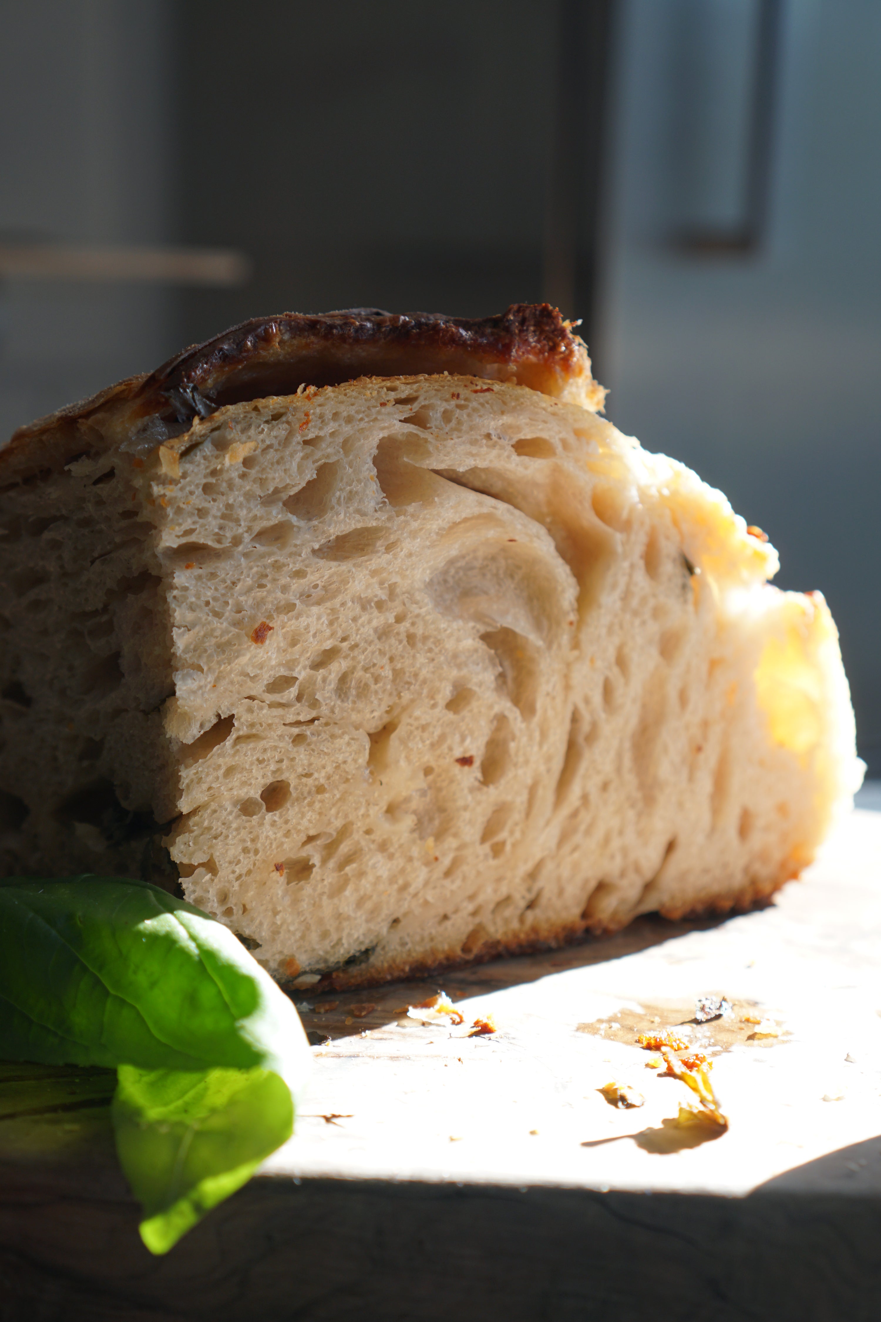 The Beezza Crust™ - Fresh Garden Basil, Garlic & Parmesan Sourdough Loaf